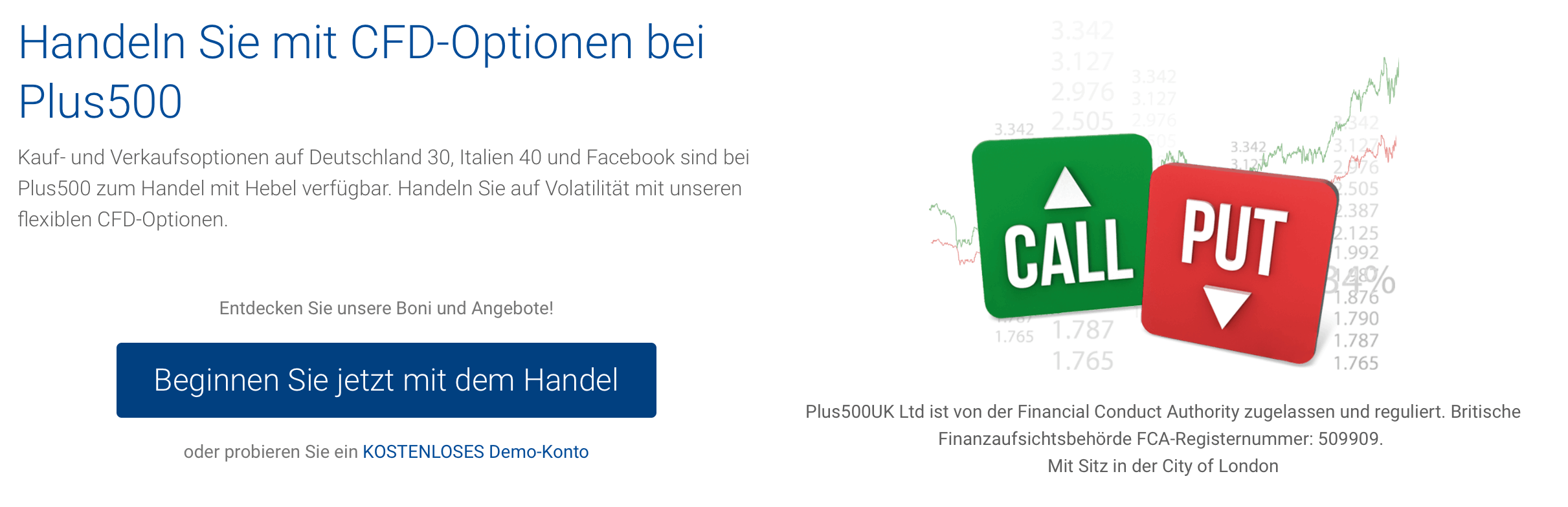 Plus500 Klassischer Optionshandel