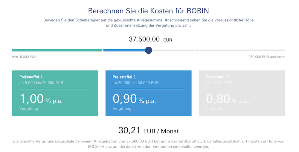 Robin Erfahrungen: Kostenrechner