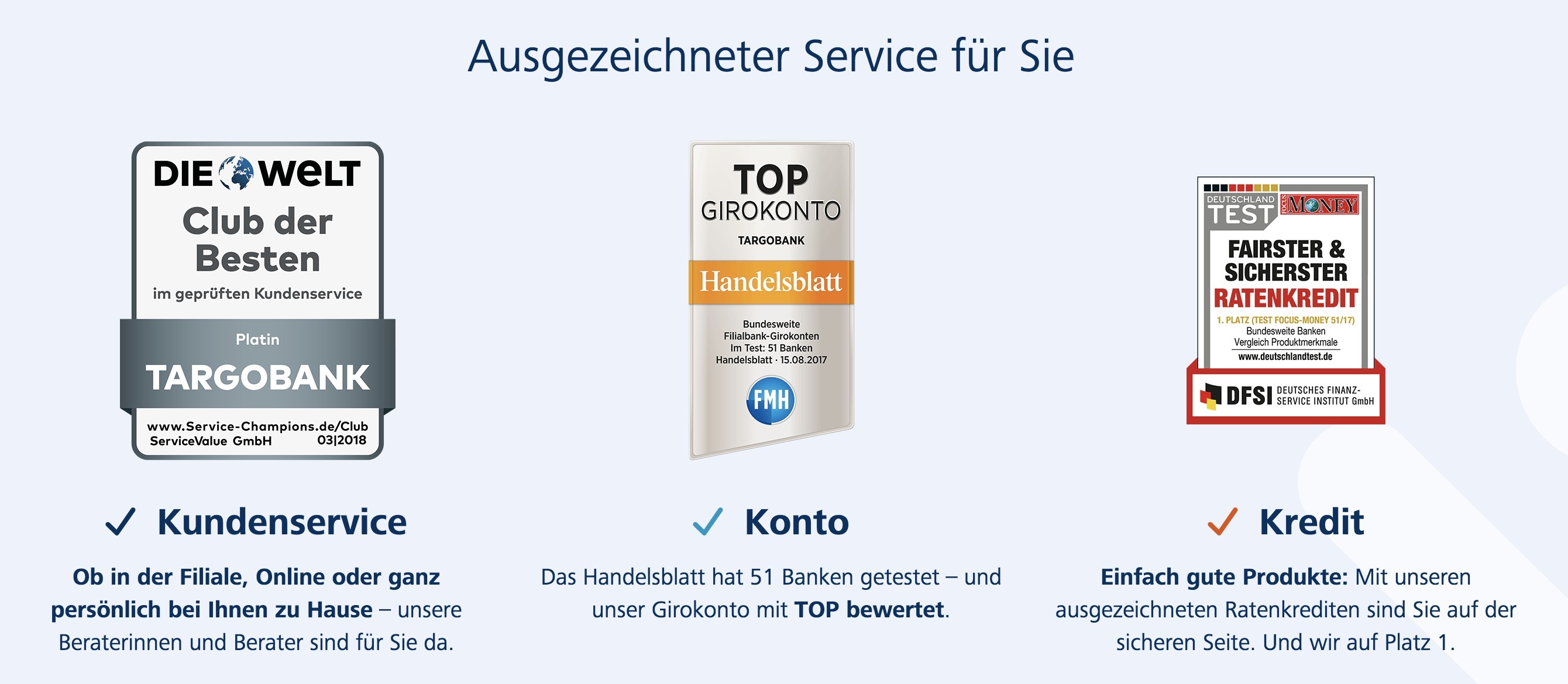 Die Targobank konnte überzeugen und wurde ausgezeichnet