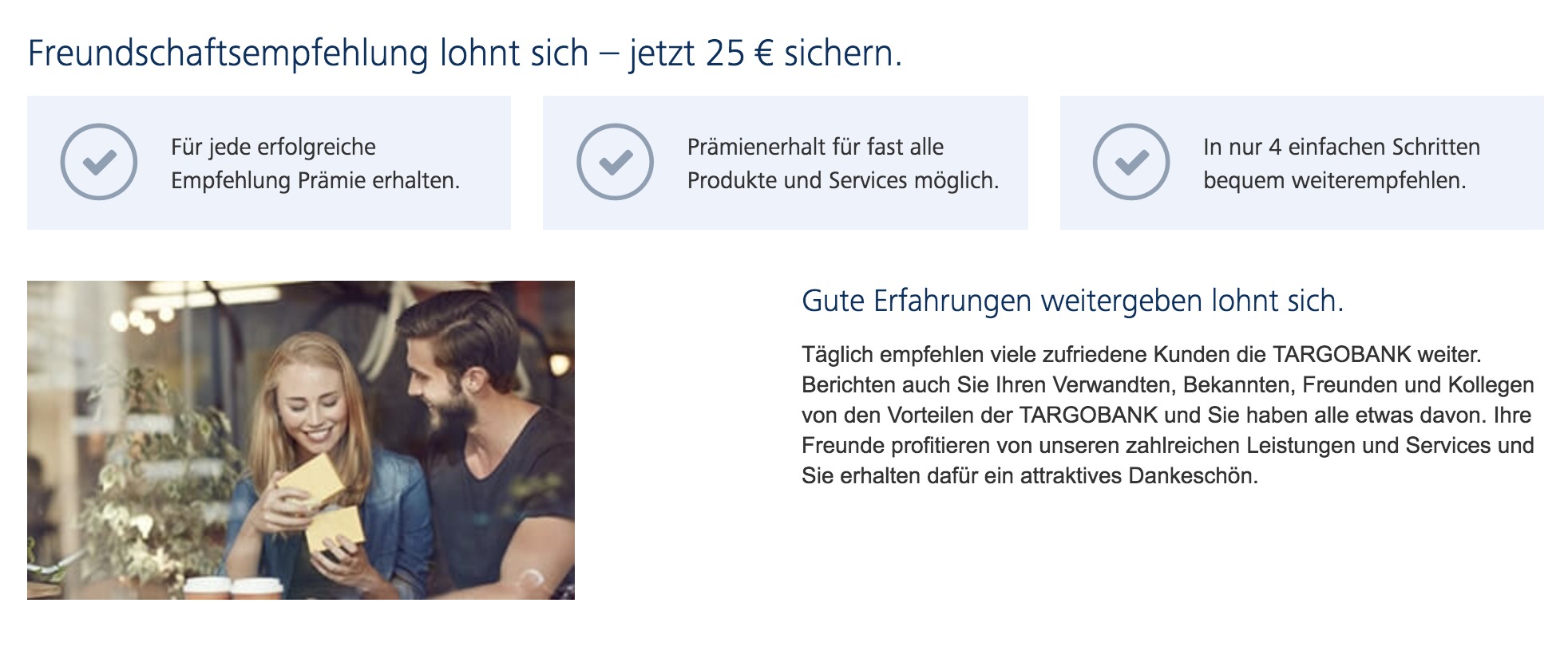 Targobank Freundschaftswerbung lohnt sich