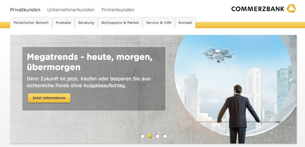 Commerzbank Webseite