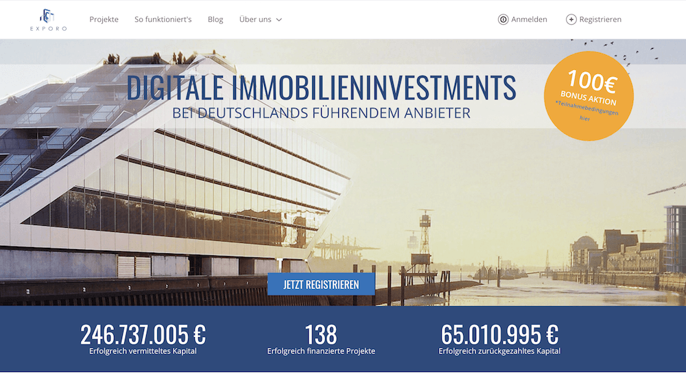 Exporo Homepage