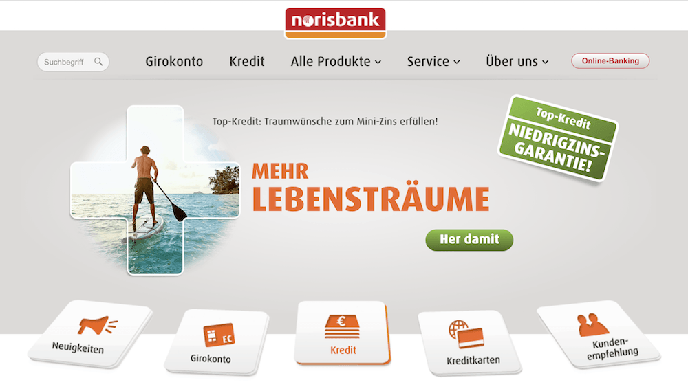 norisbank Kredit Testsiegers