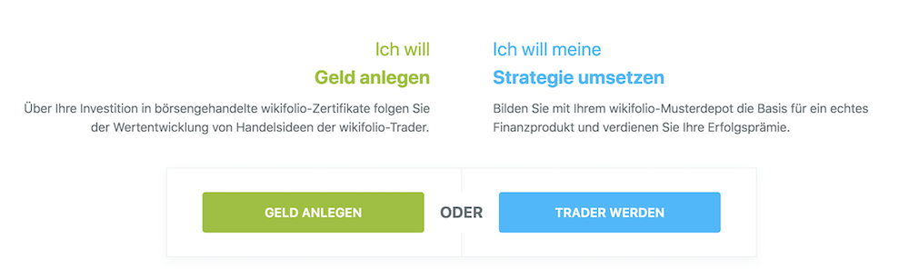 wikifolio Geldanlage und Trading