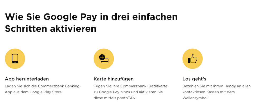 Commerzbank Google Pay Aktivierung