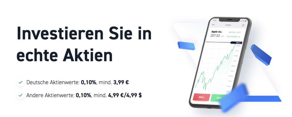 Investieren in echte Aktien, ist nun auch bei dem Online-Broker XTB möglich
