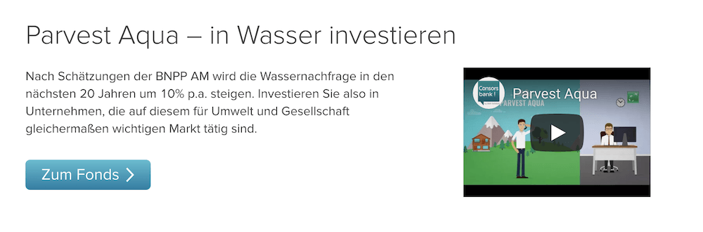 Consorsbank in Wasser investieren