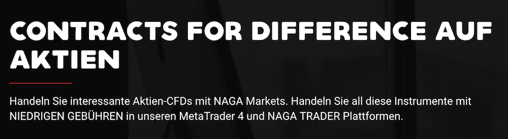 Naga Markets CFDs auf Aktien