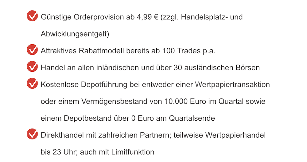 SBroker Leistungen