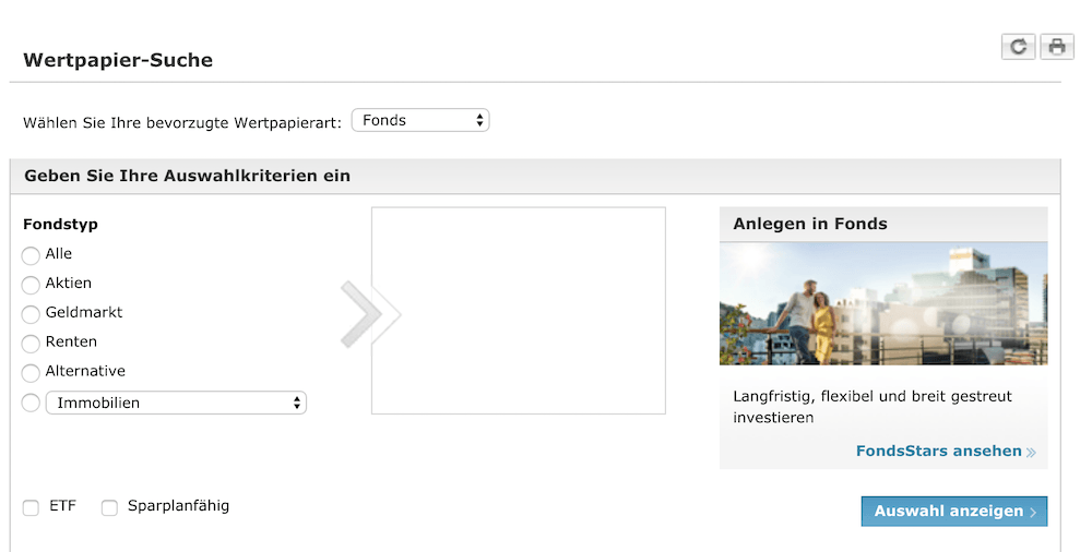 Consorsbank Fonds-Suche