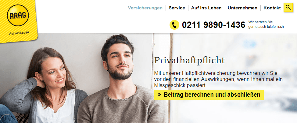 ARAG Privathaftpflichtversicherung Erfahrungen