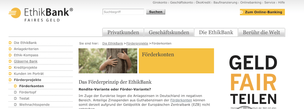 EthikBank Förderkonten