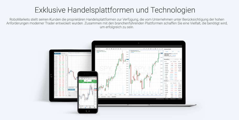 RoboMarkets mobiler Handel App