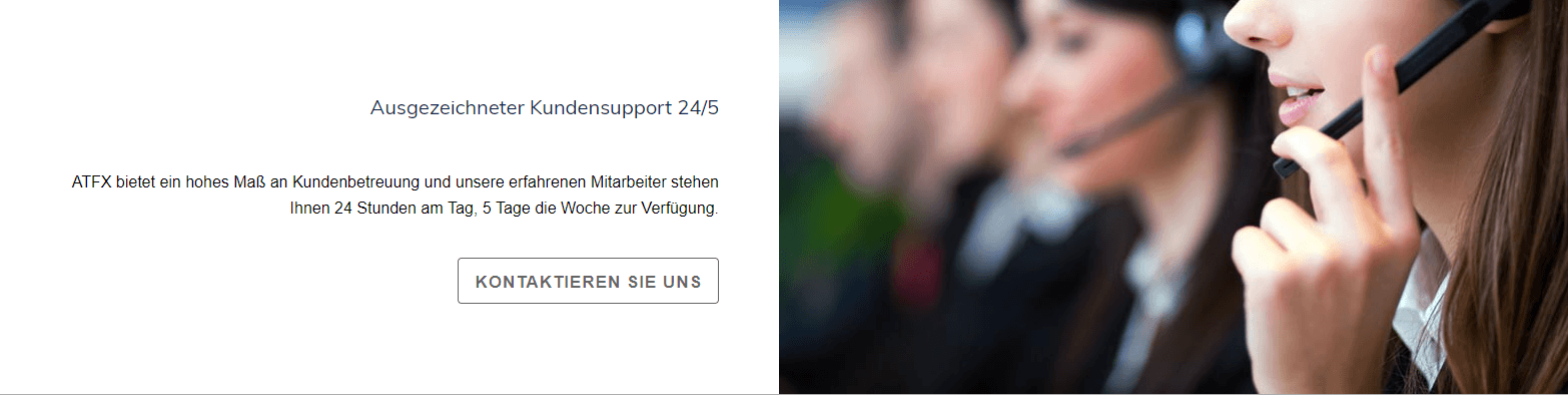 ATFX bietet den 24/5 Kundensupport an