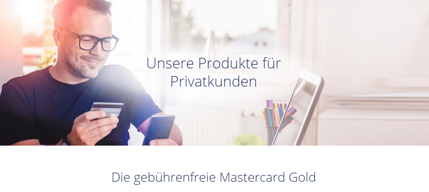 Die gebührenfreie Mastercard Gold ist ein gutes Angebot für Privatkunden