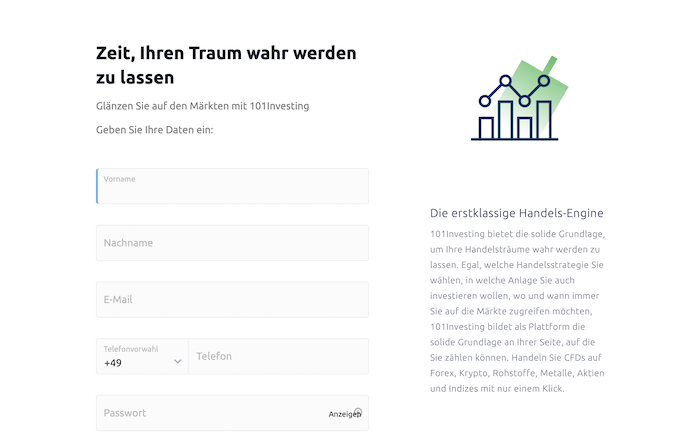 101Investing Konto eröffnen