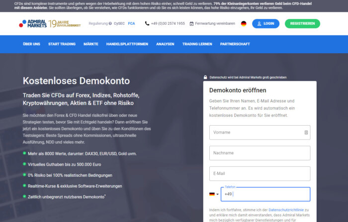 Admiral Markets bietet jetzt auch Paypal an