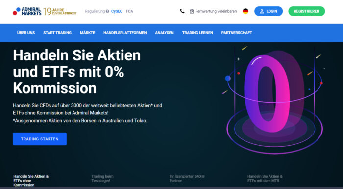 Jetzt mit PayPal bei Admiral Markets zahlen