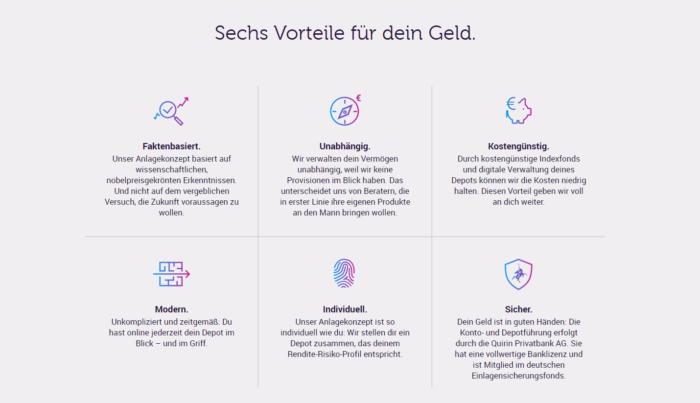 Vorteile bei Quirion
